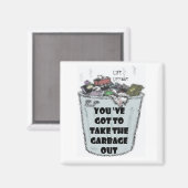 Magnet "Garbage Out" (Vorderseite/Rückseite)
