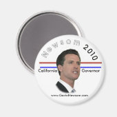 Magnet Gavin Newsom 2010 (Vorderseite/Rückseite)