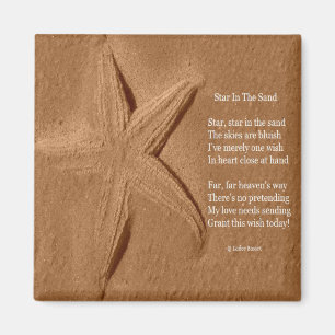 Magnet-Gedicht-Star im Sand Ladee-Basset Magnet