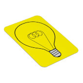 Magnet gelb mit Glühbirne (Rechte Seite)
