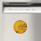 Magnet - Gelbe Blume mit Wassertropfen (In Situ (Geschirrspüler))