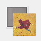 Magnet Gelbe Rose in Austin, Texas (Vorderseite/Rückseite)