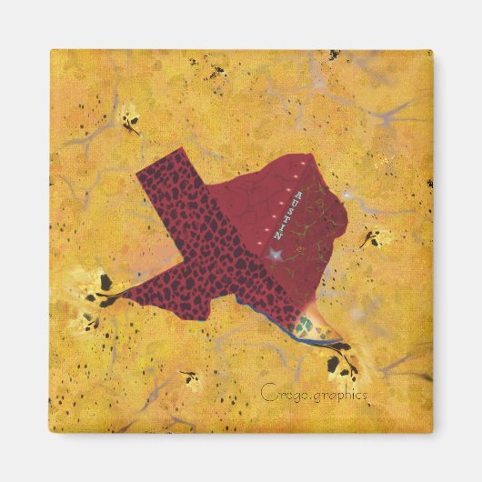 Magnet Gelbe Rose in Austin, Texas (Vorne)