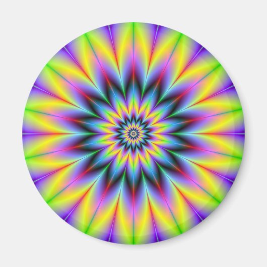 Magnet Gelbe und Blaue Blume (Vorne)