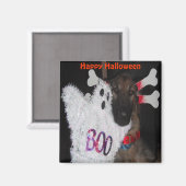 Magnet German Shepherd Halloween Boo (Vorderseite/Rückseite)