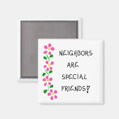 Magnet - Geschenk für Nachbarn - Zitat über Freund (Vorderseite/Rückseite)