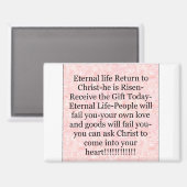 Magnet 'Geschenk heute ewiges Leben' (Vorderseite/Rückseite)