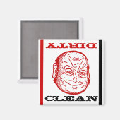 Magnet Geschirrspüler Butler Saubere Dirty optisch (Vorderseite/Rückseite)