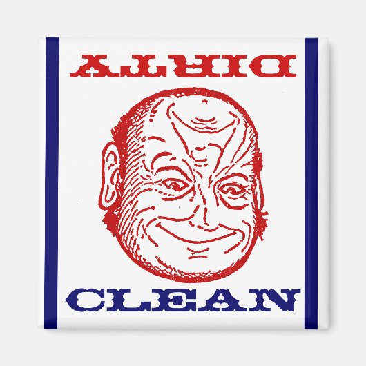 Magnet Geschirrspüler Mann Clean dirty optische Tä (Vorne)