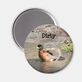 Magnet, Geschirrspüler, Robin, der ein Bad nimmt,  Magnet (Vorderseite/Rückseite)