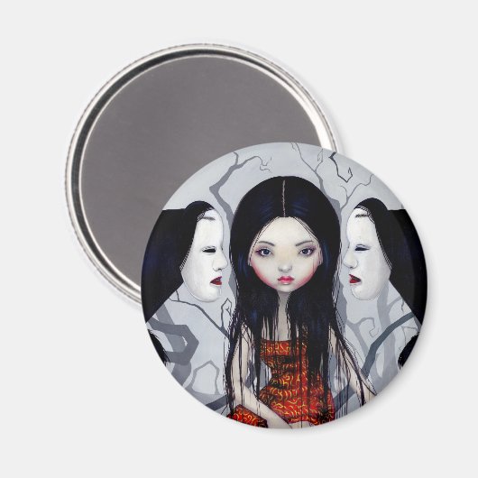 Magnet "Gesichtslose Geister" (Vorderseite/Rückseite)