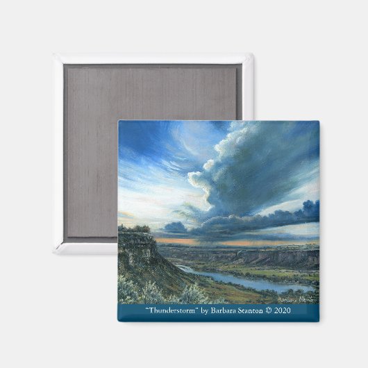 Magnet "Gewitter" (Vorderseite/Rückseite)