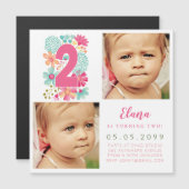 MAGNET Girls Gold Nummer 2 2. Geburtstagsjahr Foto (Vorne/Hinten)