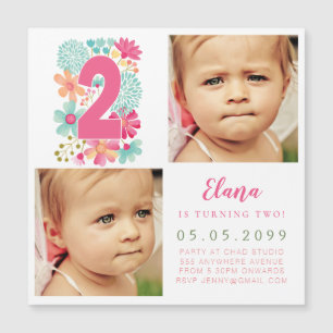 MAGNET Girls Gold Nummer 2 2. Geburtstagsjahr Foto