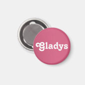Magnet Gladys (Vorderseite/Rückseite)