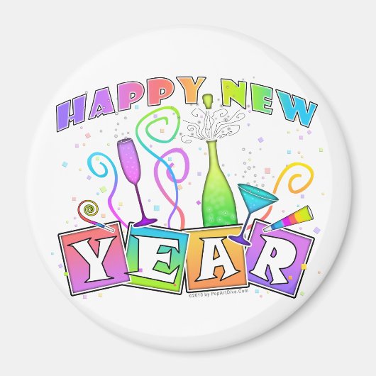 Magnet - GLÜCKLICHES NEUES JAHR (Vorne)