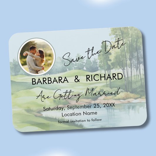 MAGNET Golf Thema Foto Hochzeit Termin merken