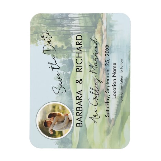 MAGNET Golf Theme Photo Wedding Save the Date (Vertikal)