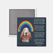 Magnet Gott segne die Hunde Gedicht (Vorderseite/Rückseite)