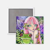 Magnet - Green Frog Elf (Vorderseite/Rückseite)