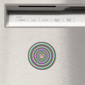 Magnet Grün und Rosa gezackte Ringe (In Situ (Geschirrspüler))