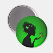 Magnet Grüne Schmetterlingsfrau (Vorderseite/Rückseite)