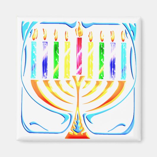 Magnet: Hanukkah Menorah - Chanukah Menorah Magnet (Vorne)