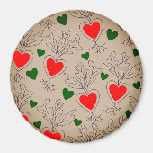 Magnet: Happy Gärtner oder wachsen mit Liebe. Magnet (Vorne)