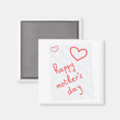 Magnet "happy mother's day" (Vorderseite/Rückseite)