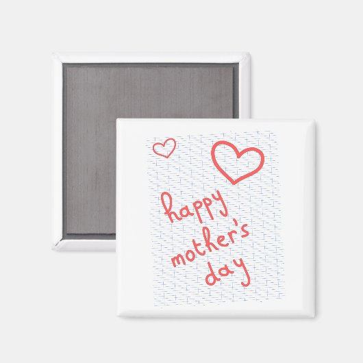Magnet "happy mother's day" (Vorderseite/Rückseite)
