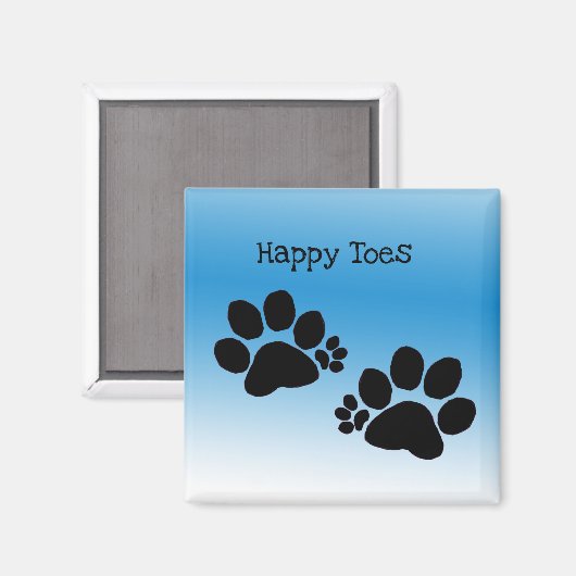 Magnet - Happy Toes (Vorderseite/Rückseite)
