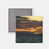 Magnet: Hawaii Sunset (Platz) Magnet (Vorderseite/Rückseite)
