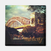 Magnet "Hell Gate Bridge in Herbst" (Vorne)