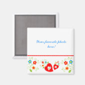 Magnet Herz und Blume (Vorderseite/Rückseite)