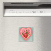 Magnet Herz und Rose (In Situ (Geschirrspüler))