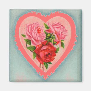 Magnet Herz und Rose