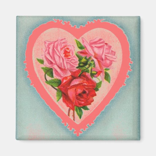 Magnet Herz und Rose (Vorne)