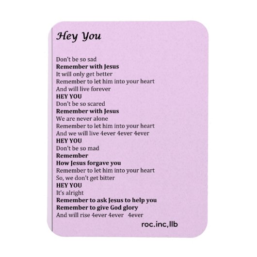 Magnet, "Hey du" Magnet (Vertikal)