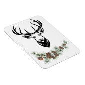 Magnet - Hirsch und Tannenzweige (Rechte Seite)