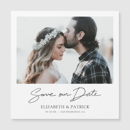 Magnet Hochzeit Speichern Sie das Datum der Einlad (Vorderseite)