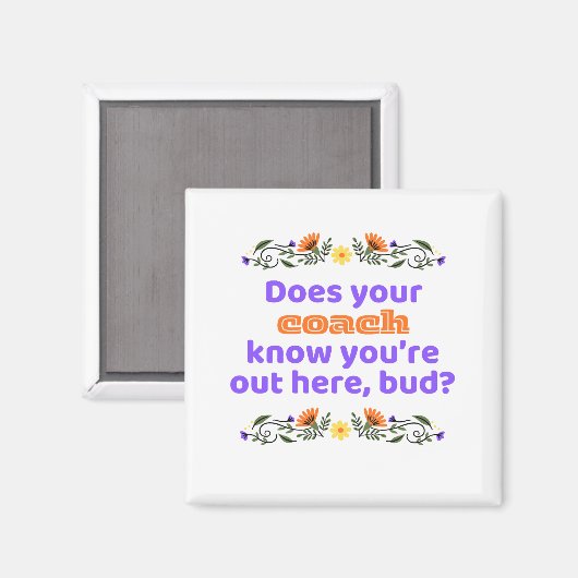 Magnet hockey gift does coach know (Vorderseite/Rückseite)
