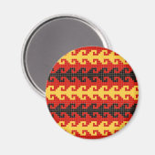 Magnet "Hook" - rot/gelb/schwarz (Vorderseite/Rückseite)