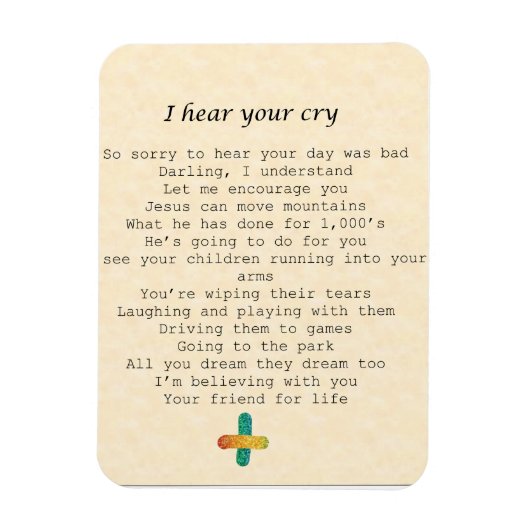 magnet-'I hear your cry" Magnet (Vertikal)