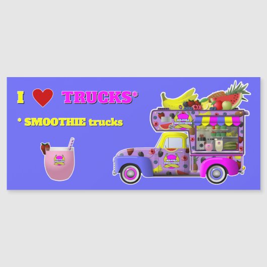 Magnet I Liebe LKW (SMOOTHIE Trucks) (Vorderseite)