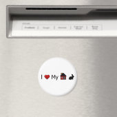 Magnet "I Liebe My House Rabbit" (In Situ (Geschirrspüler))