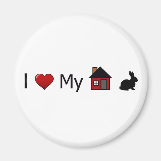 Magnet "I Liebe My House Rabbit" (Vorne)