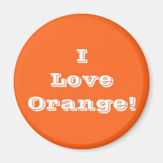 Magnet I Liebe Orange (Vorne)