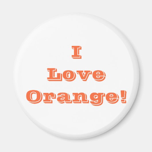 Magnet I Liebe Orange (Vorne)