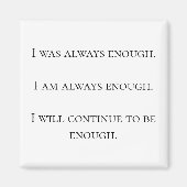 Magnet "Ich bin immer genug" (Vorne)