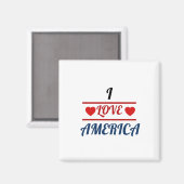 Magnet - Ich liebe Amerika (Vorderseite/Rückseite)